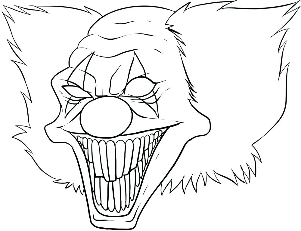 1000x768 Scary Halloween Coloring Pages Free Printable Scary Creepy