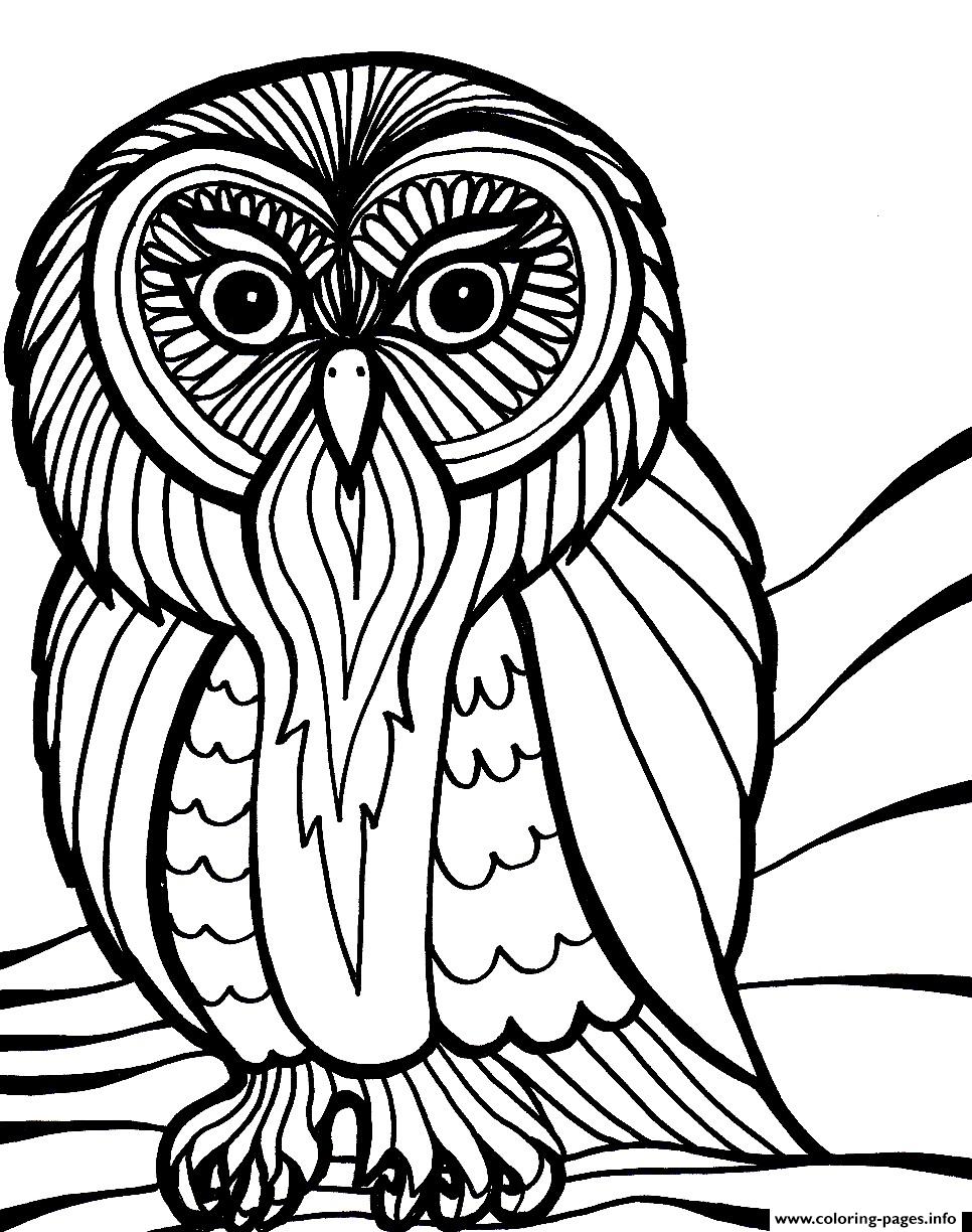 966x1224 Scary Halloween Owl S8616 Coloring Pages Printable