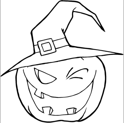 504x498 Scary Pumpkin Coloring Page Amp Coloring Book