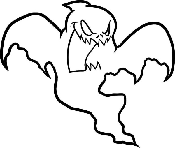 Scary Ghost Coloring Pages 600x508 Scary Ghost Coloring Pages
