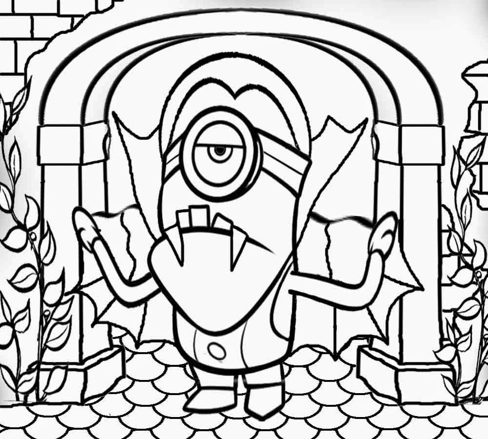 Minion Vampire Halloween Costumes Print Coloring Pages Free 1000x900 Minion Vampire Halloween Costumes Print Coloring Pages Free