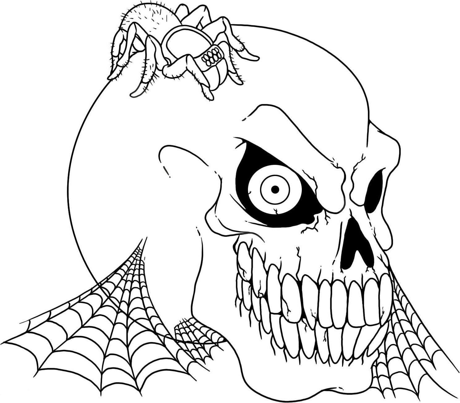 Scary Halloween Skulls Coloring Pages Halloween Coloring Pages 1486x1303 Scary Halloween Skulls Coloring Pages Halloween Coloring Pages