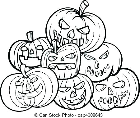 Scary Pumpkin Coloring Pages at GetColorings.com | Free printable ...