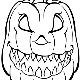Scary Pumpkin Coloring Page Archives 268x268 Scary Pumpkin Coloring Page Archives