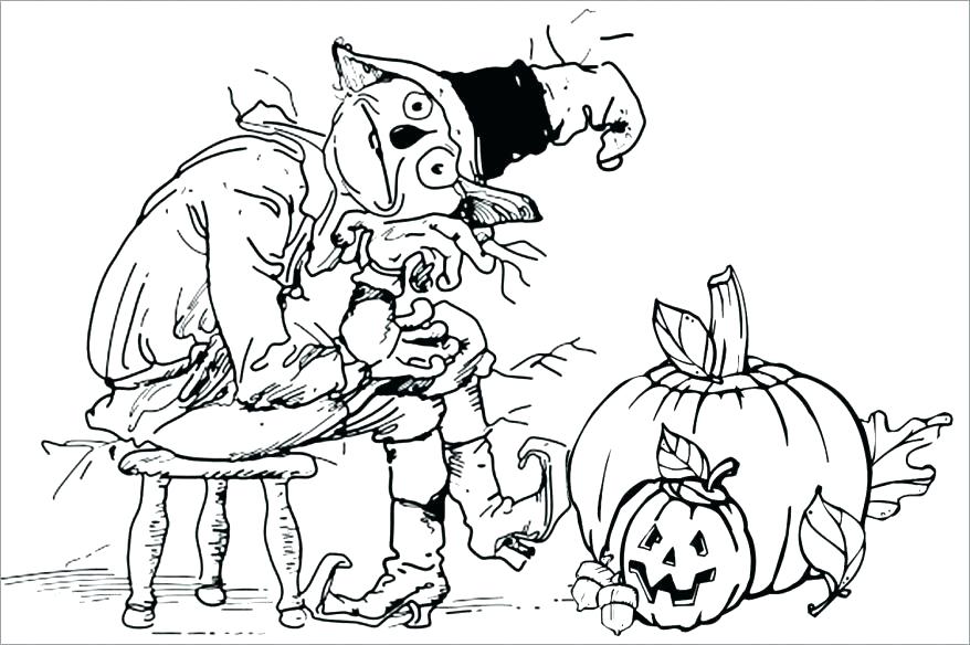 Scary Scarecrow Coloring Pages at GetColorings.com | Free printable