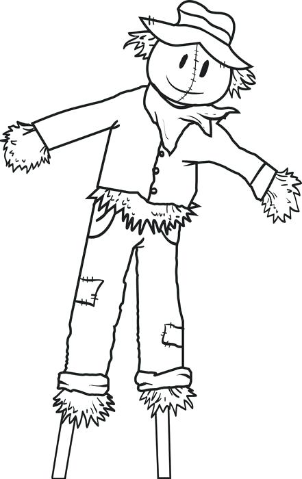 441x700 Free Printable Scarecrow Coloring Sheets