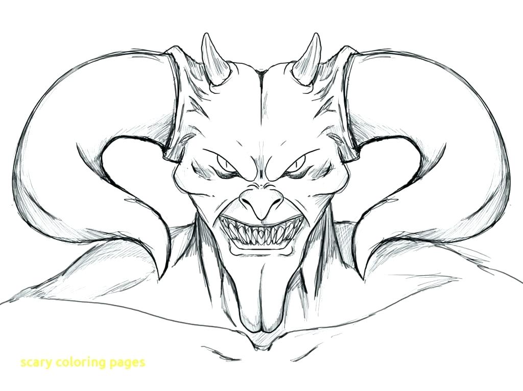 1024x766 Scary Coloring Pages Scary Girl Coloring Page Scary Monster