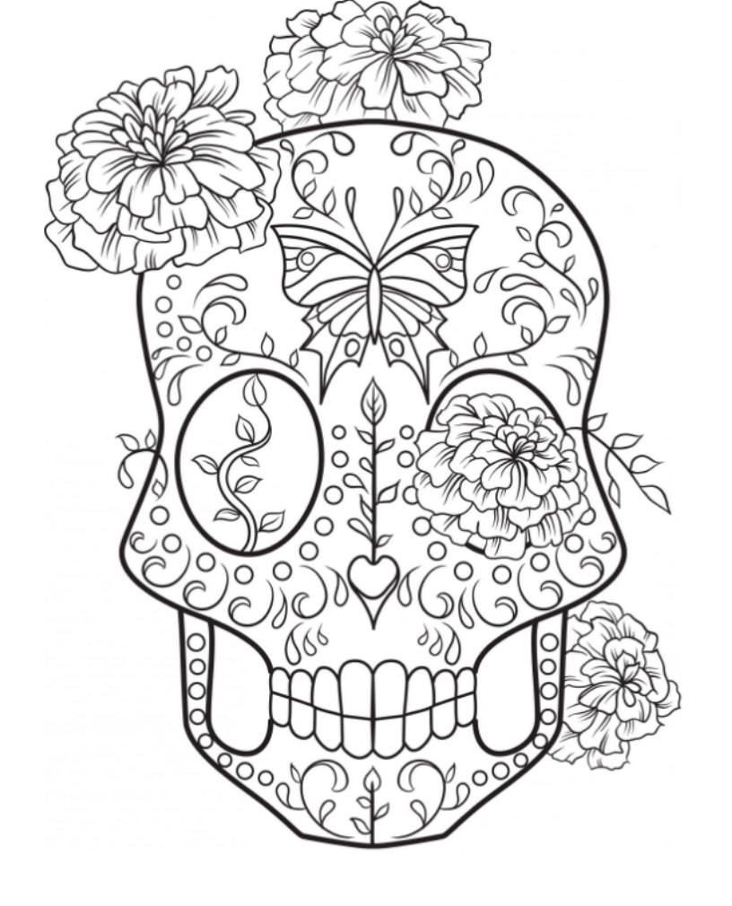 816x1010 New Print Amp Download Sugar Skull Coloring Pages To Have Scary But