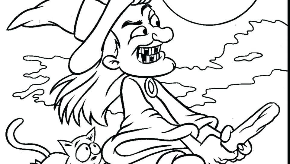 Scary Witch Coloring Pages 960x544 Scary Witch Coloring Pages
