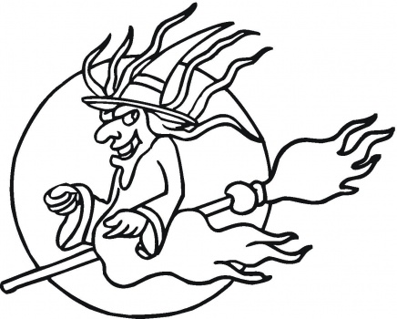 Halloween Witch Coloring Pages 436x350 Halloween Witch Coloring Pages