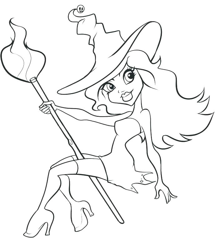Halloween Witch Coloring Pages Also Flying Witch Coloring Page 35 688x764 Halloween Witch Coloring Pages Also Flying Witch Coloring Page 35