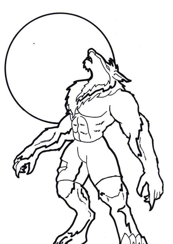 Scary Werewolf Coloring Pages 600x845 Scary Werewolf Coloring Pages