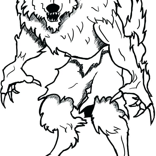 Scary Wolf Coloring Pages at GetColorings.com | Free printable ...