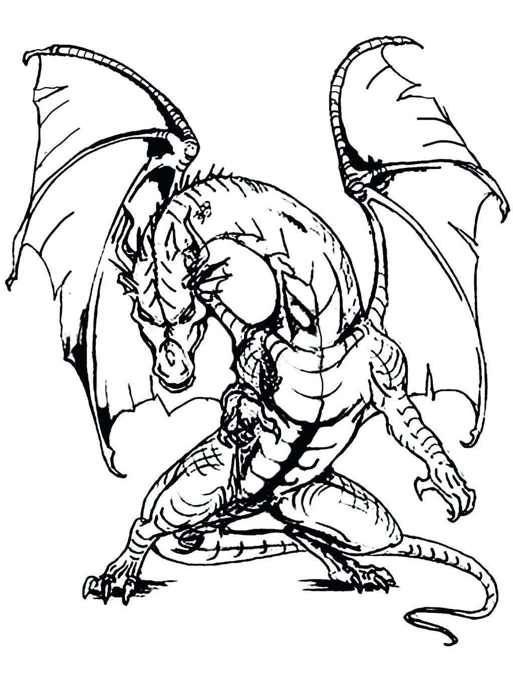 Coloring Page ~ Werewolf Coloring Pages Page Giant Dragon 1024x1351 Coloring Page ~ Werewolf Coloring Pages Page Giant Dragon