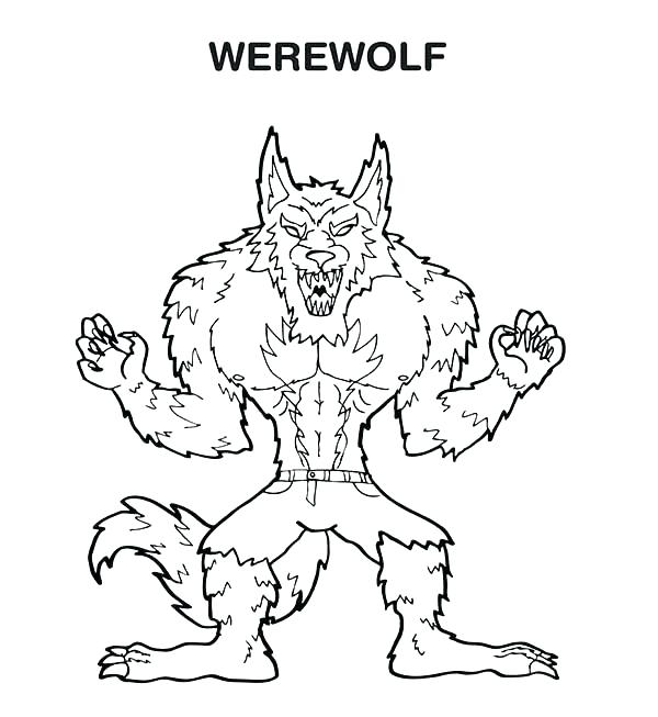 Werewolf Coloring Pages Printable 600x653 Werewolf Coloring Pages Printable