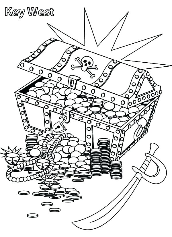 600x825 Treasure Chest Coloring Page Scavenger Hunt Coloring Page Coloring