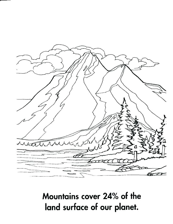 Mountain Coloring Pages Landscape Color Pages Mountain Coloring 736x948 Mountain Coloring Pages Landscape Color Pages Mountain Coloring
