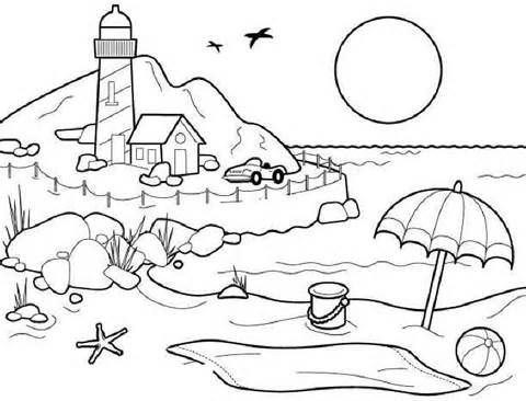 Scenery Coloring Pages Printable 480x366 Scenery Coloring Pages Printable