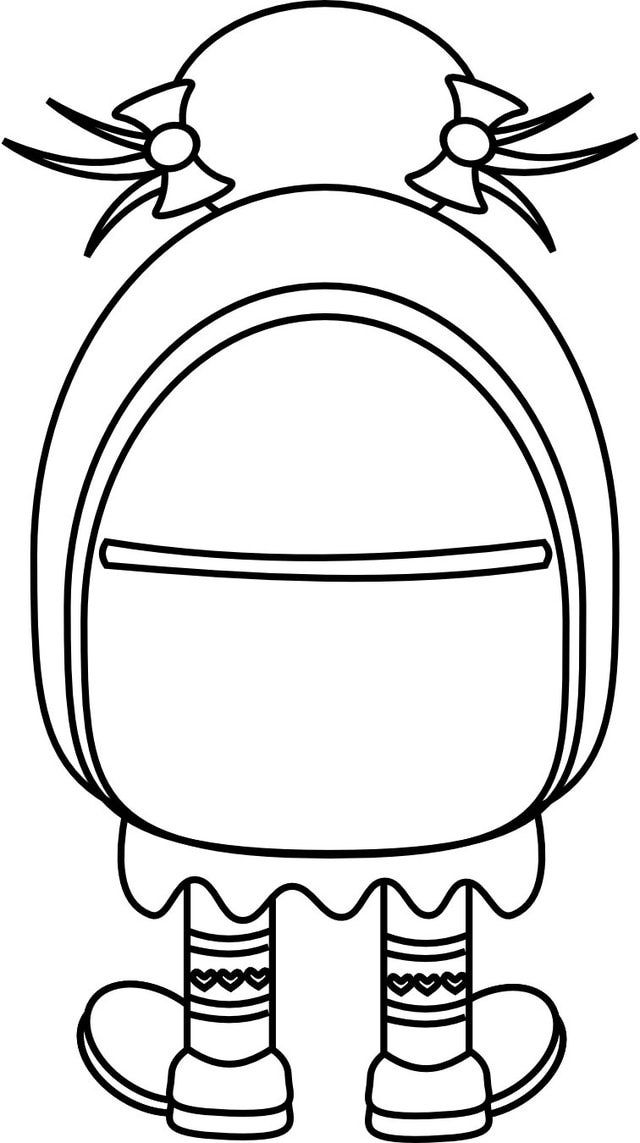 640x1143 Free Coloring Pages For Girls Minion Backpacks For School