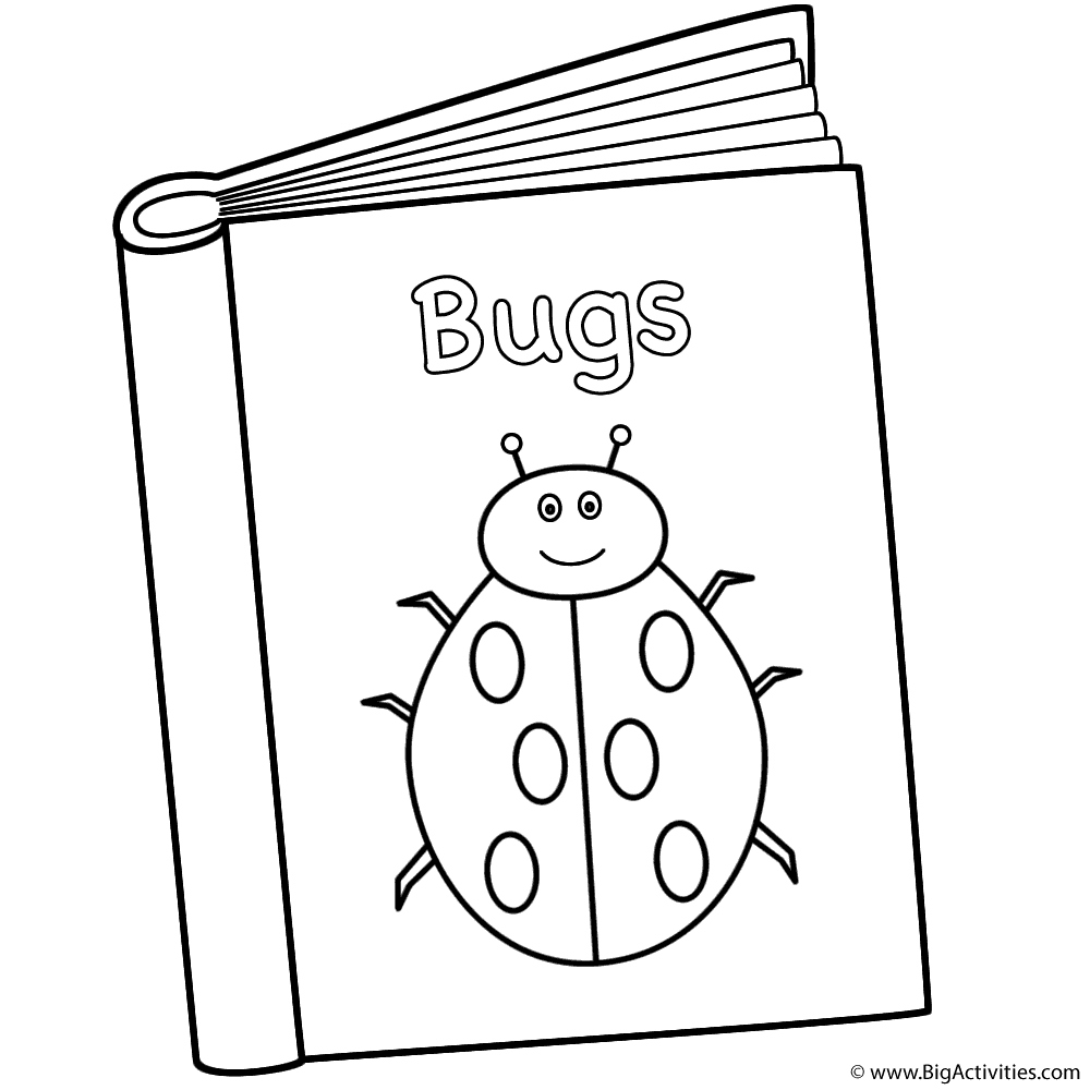 1000x1000 Book Coloring Pages Beautiful Bugs Book Coloring Page Back