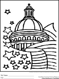 236x317 Capitol Building Dome Coloring Page America