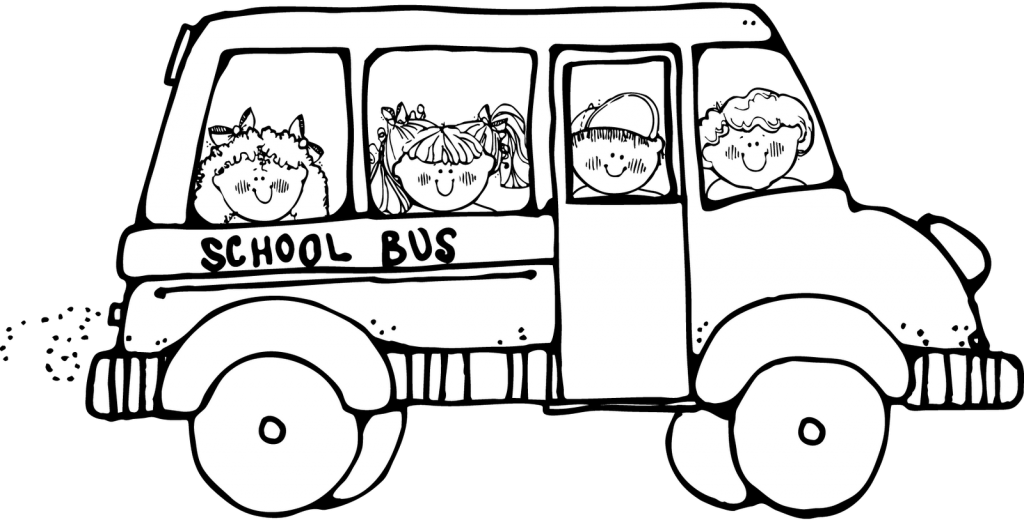 1024x520 School Bus Safety Coloring Pages