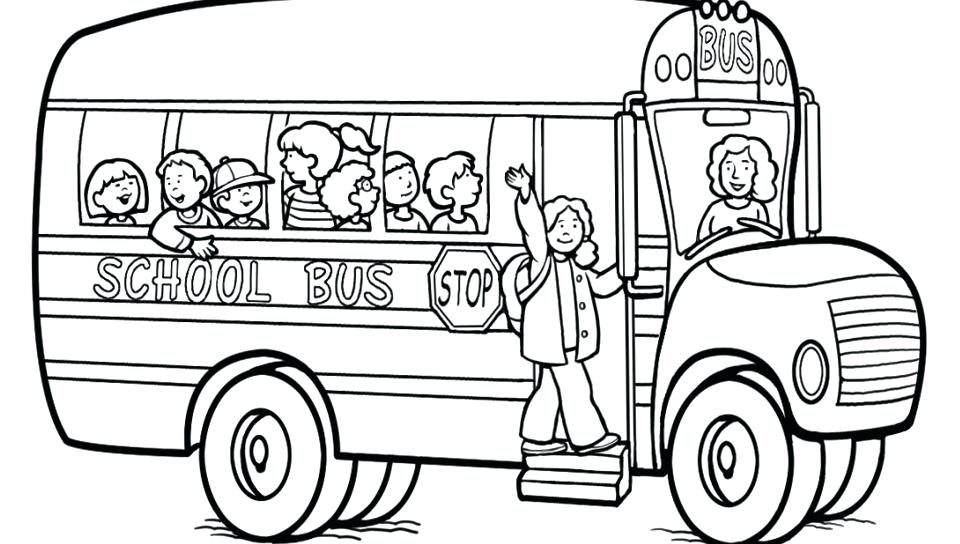 960x544 Old School Bus Coloring Page Free Printable Pages Kids For School