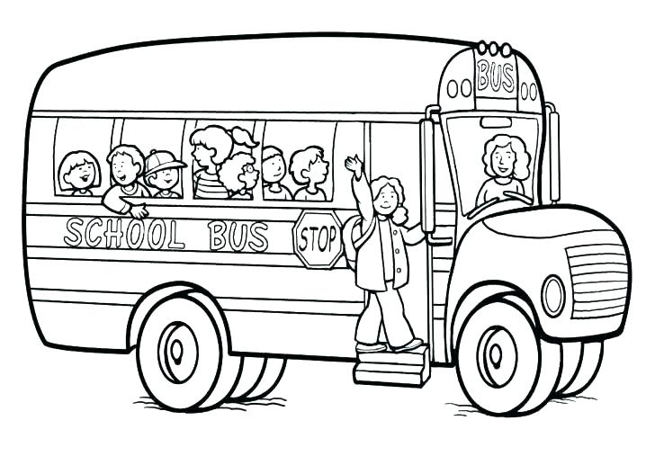 728x507 School Bus Coloring Page Coloring Pages School Bus Bus Safety