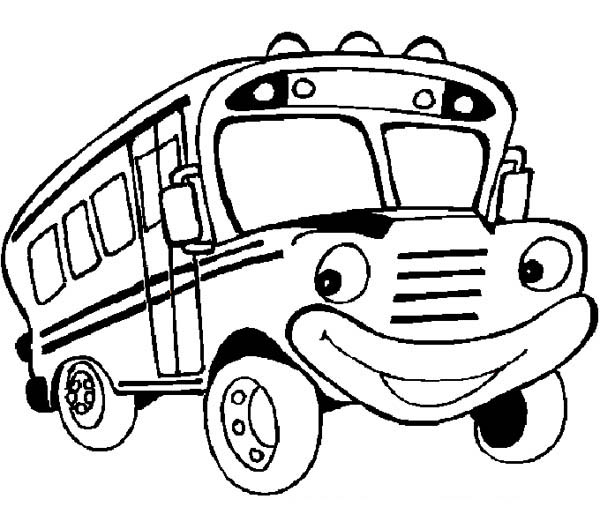School Bus Coloring Pages 600x529 School Bus Coloring Pages