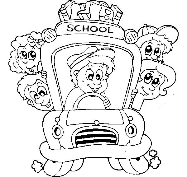 School Bus Driver Coloring Pages Printable 600x569 School Bus Driver Coloring Pages Printable
