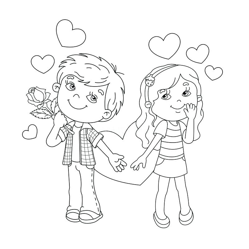 800x800 Boy And Girl Coloring Page Boy And Girl Coloring Page School Girl
