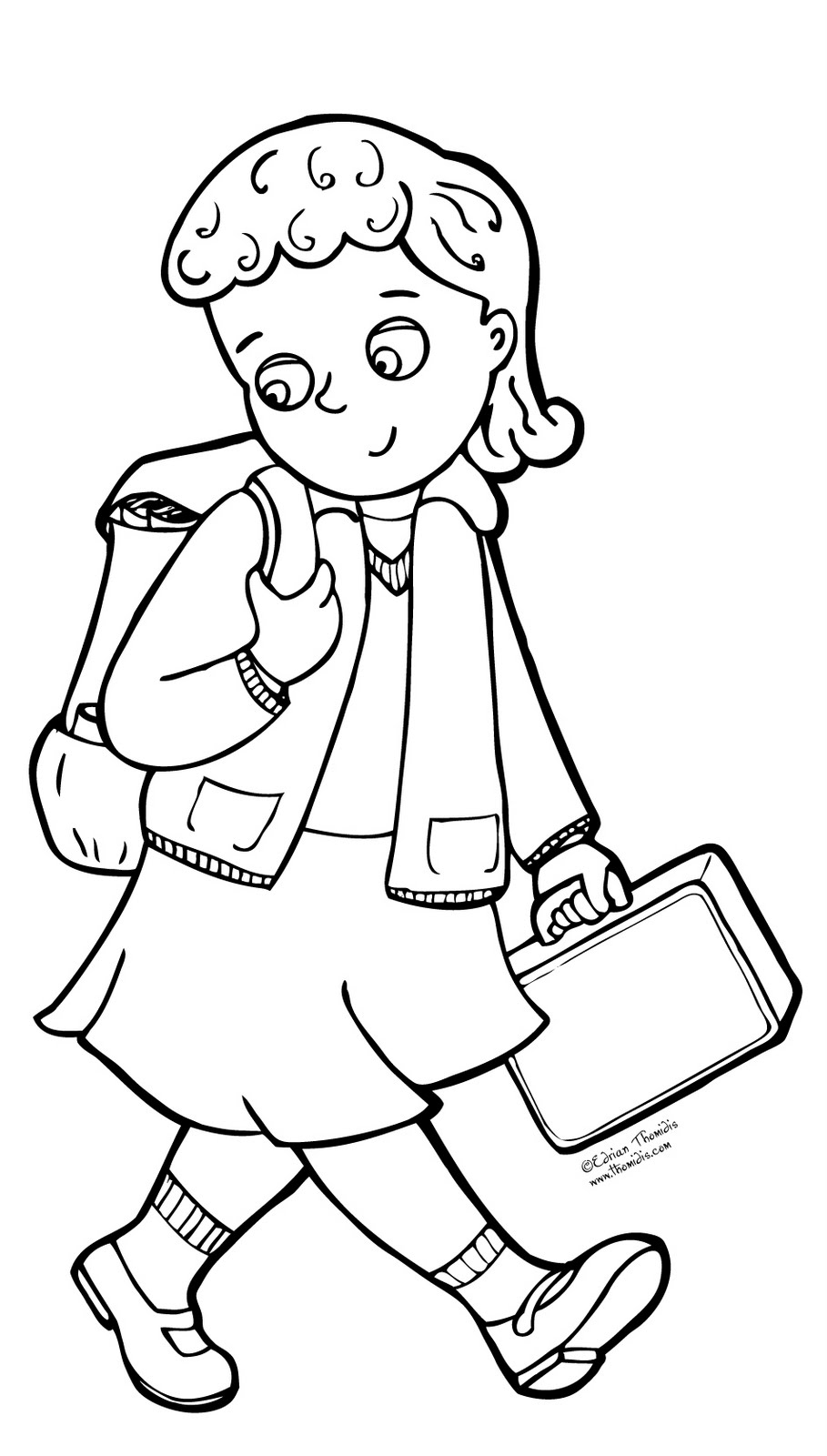 909x1600 Going Back To School Coloring Page