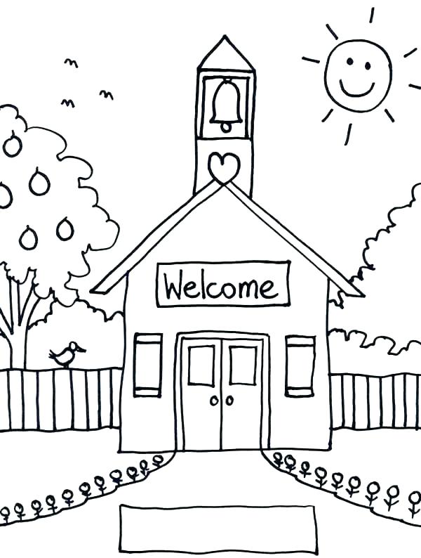 School House Coloring Pages at GetColorings.com | Free printable ...