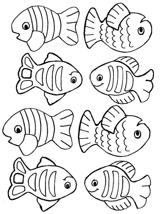 School Of Fish Coloring Pages
