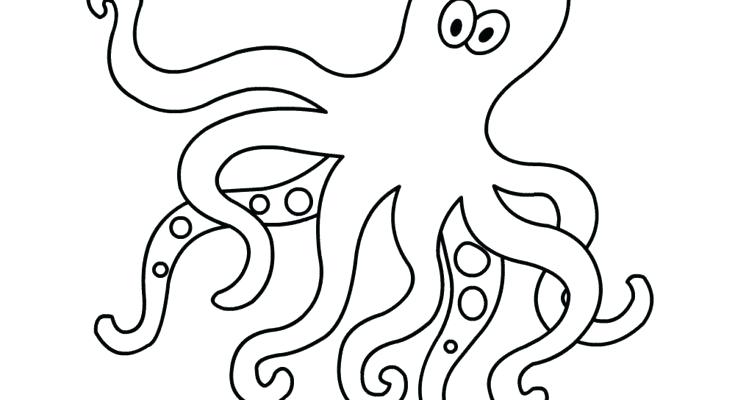 735x400 School Of Fish Coloring Pages Coloring Page Octopus Aquatic Animal