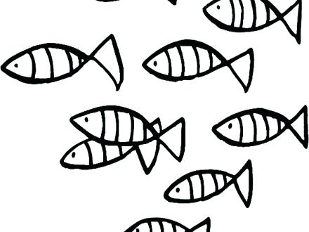 440x330 School Of Fish Coloring Pages School Of Fish Color Page Sunday