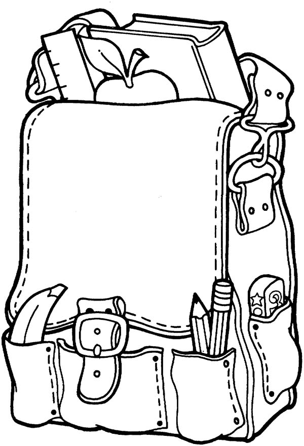 600x880 School Supplies Coloring Pages