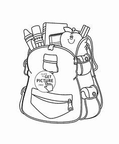 236x287 School Supplies Coloring Pages Printables Images Cute Schoolgirl