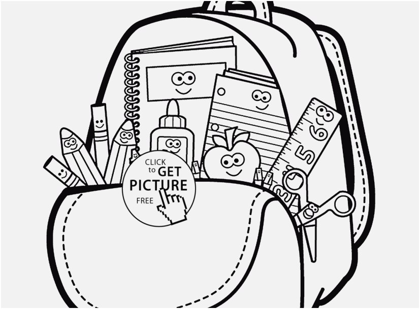 827x609 Free Coloring Pages For Boys Graphic Cartoon School Supplies