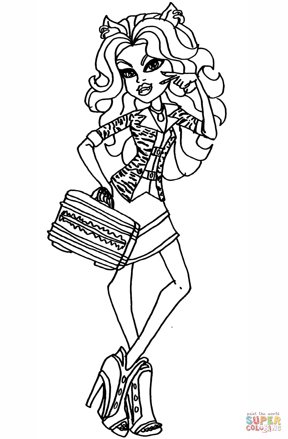 948x1441 Clawdeen Wolf Schools Out Super Coloring 2 Color Monster