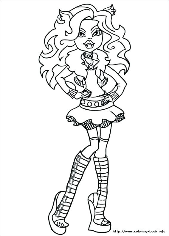 567x794 Monster High Coloring Pages Online Monster High Coloring Pages