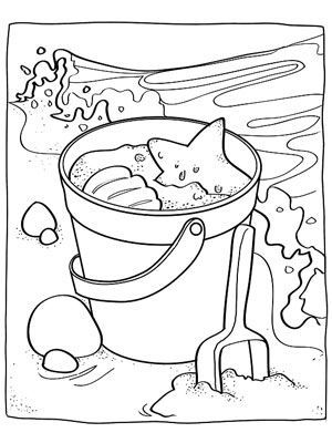 300x400 Printable Summer Coloring Pages Buckets, Beach And Summer