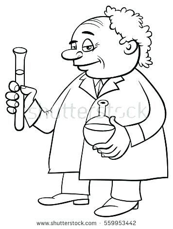 356x470 Scientist Coloring Page Science Coloring Page Science Coloring