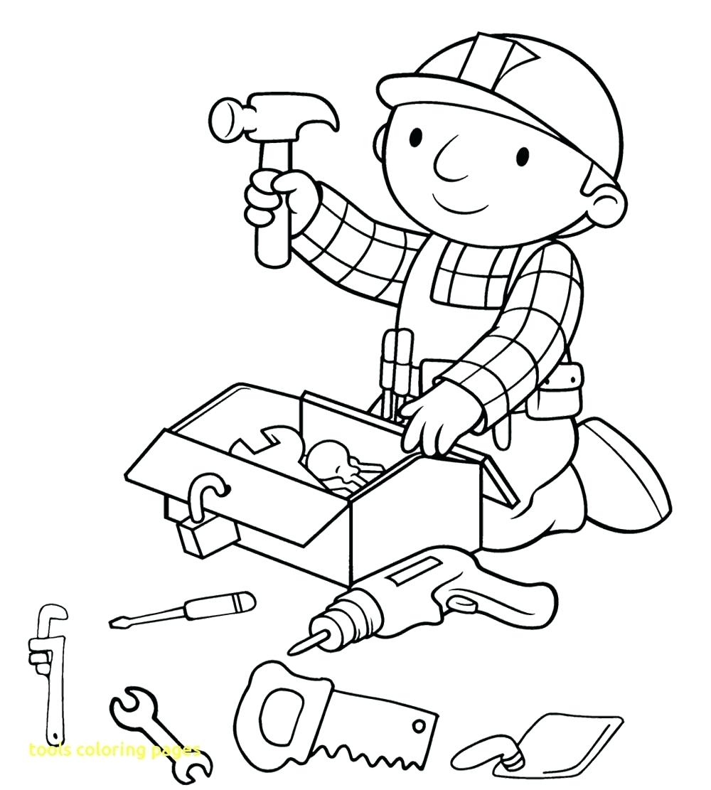 1000x1111 Coloring Page ~ Tools Coloring Pages With Bob The Builder