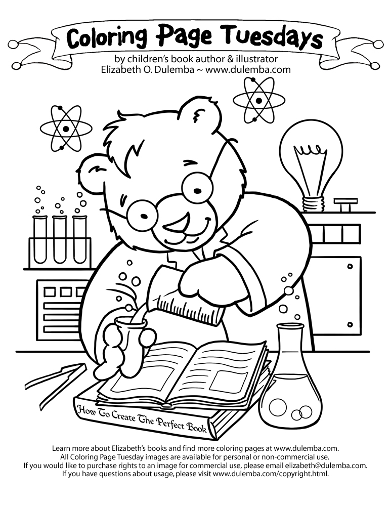 773x1000 Science Tools Coloring Sheets