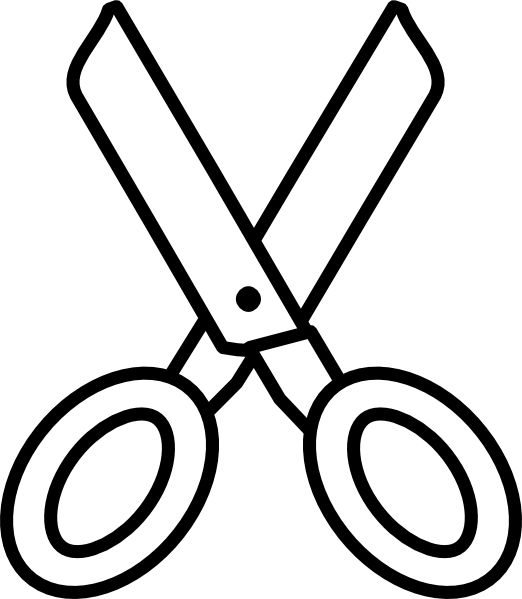 522x599 Scissors Coloring Page Comb Clipart Panda