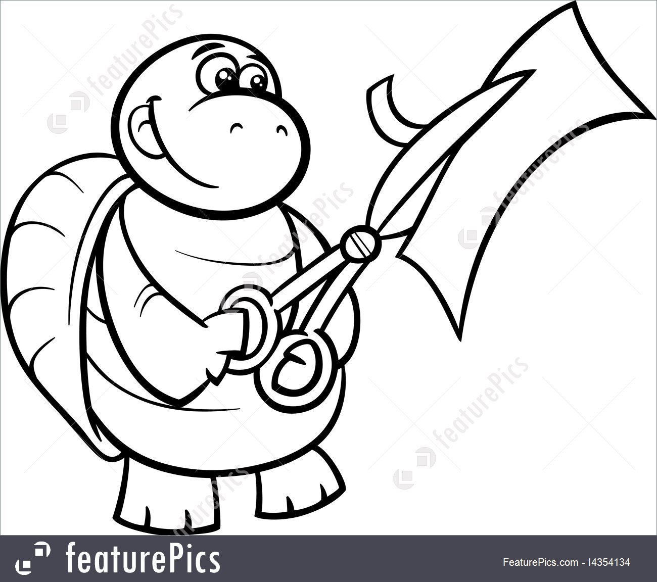1300x1152 Wildlife Turtle With Scissors Coloring Page