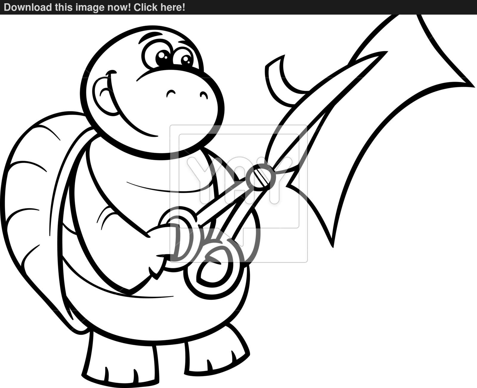 1600x1303 Turtle With Scissors Coloring Page Vector
