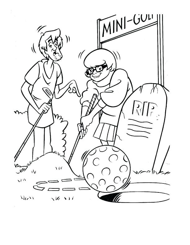 612x792 Scooby Doo Characters Coloring Pages And Shaggy Playing Golf