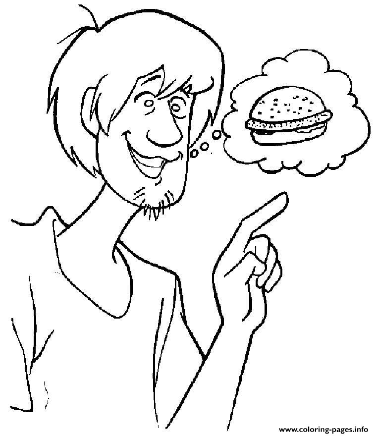 759x880 Shaggy Wants Burger Scooby Doo 779e Coloring Pages Printable